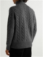 Polo Ralph Lauren - Cable-Knit Wool and Cashmere-Blend Rollneck Sweater - Gray