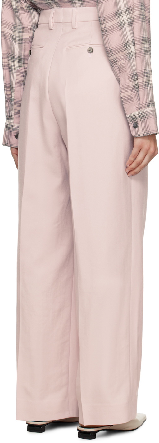 AMI Paris Pink Pleated Trousers