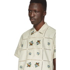 Bode Beige Floral Patch Shirt