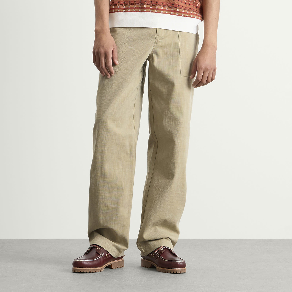 Drôle de Monsieur Men's Cotton Elasticated Waist Pants in Kaki