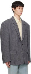 Recto Gray Oversized Blazer