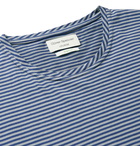 Oliver Spencer Loungewear - Danbury Striped Organic Cotton-Jersey T-Shirt - Blue