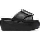 Marc Jacobs Black 'The Pop J Marc' Platform Sandals