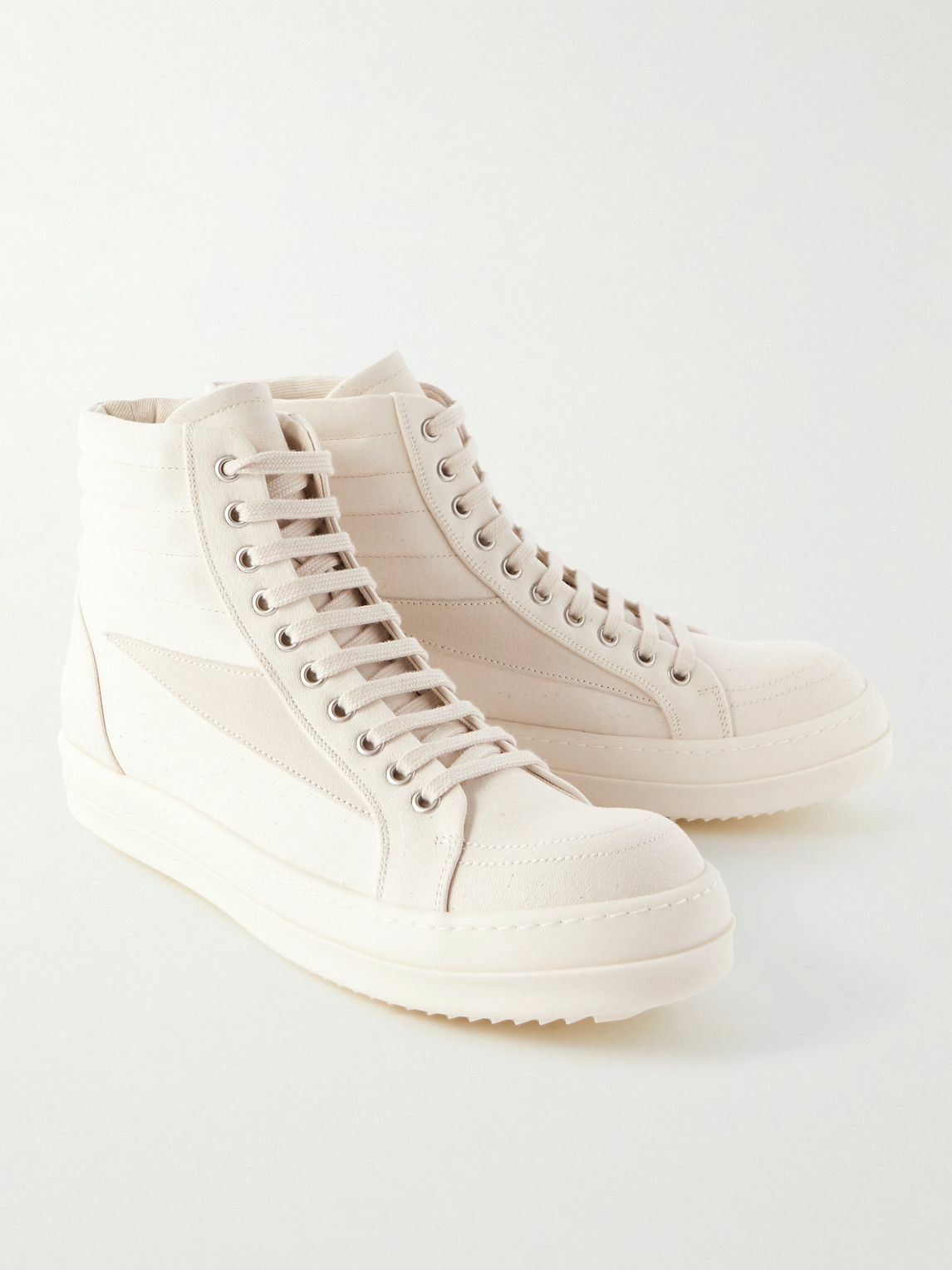 DRKSHDW by Rick Owens - Vintage Suede-Trimmed Canvas High