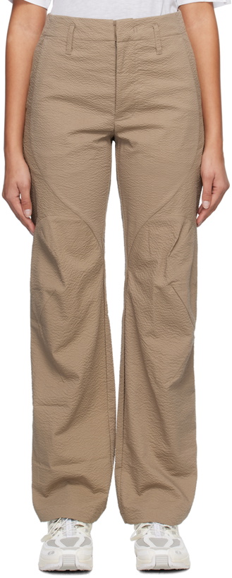 Photo: POST ARCHIVE FACTION (PAF) Brown Three-Dimensional Trousers