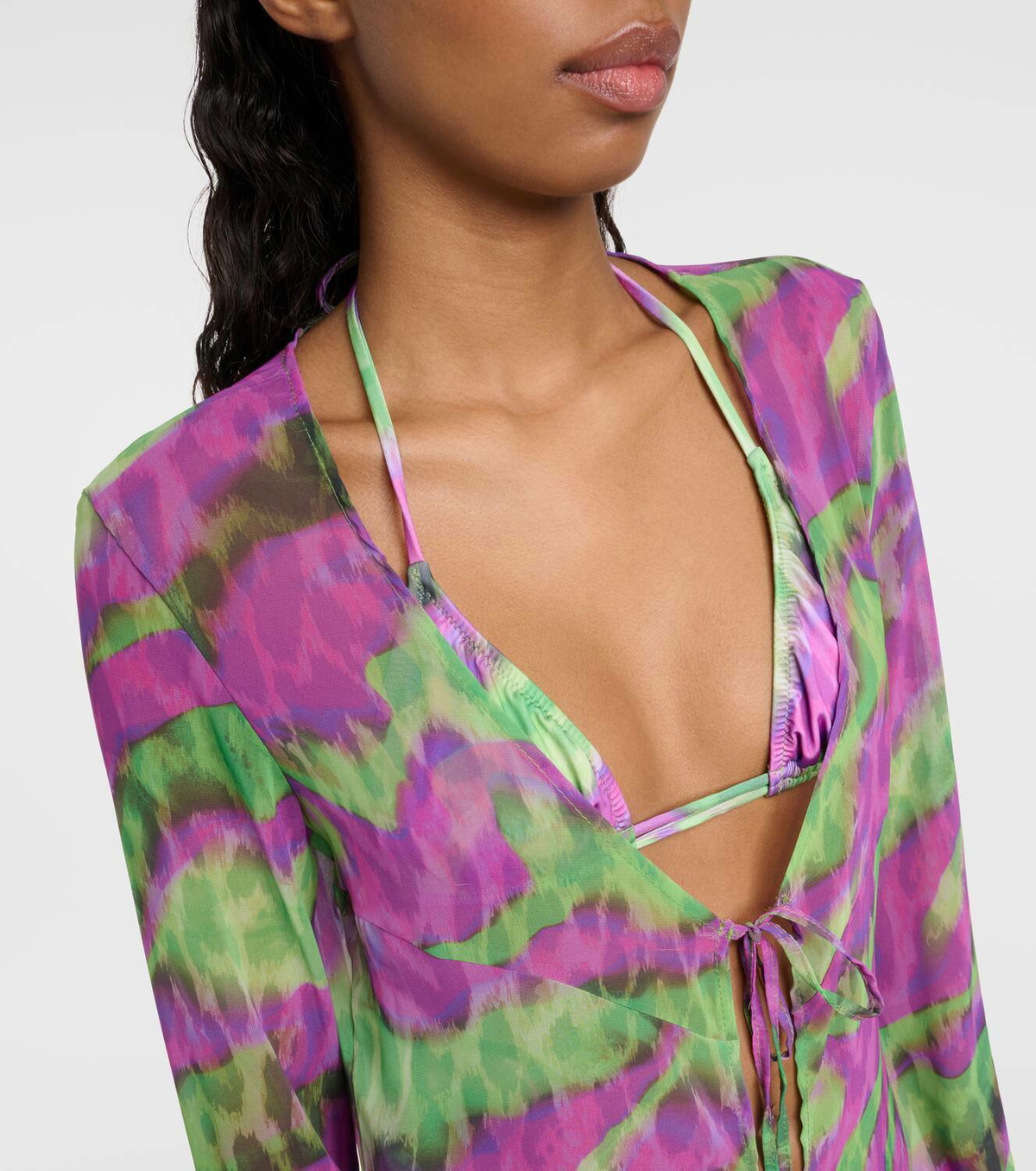 Bananhot Eleni tie-front beach cover-up
