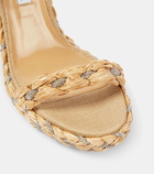 Aquazzura Costiera 120 embellished espadrille wedges