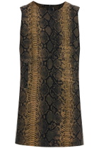 NORMA KAMALI brown python print sleeveless mini dress Brown