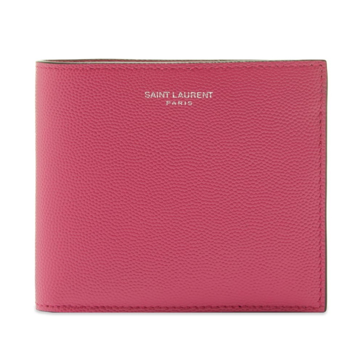 Photo: Saint Laurent Men's Logo Billfold Wallet in Pink