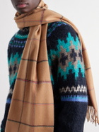 Paul Smith - Checked Wool and Cashmere-Blend Scarf - Brown