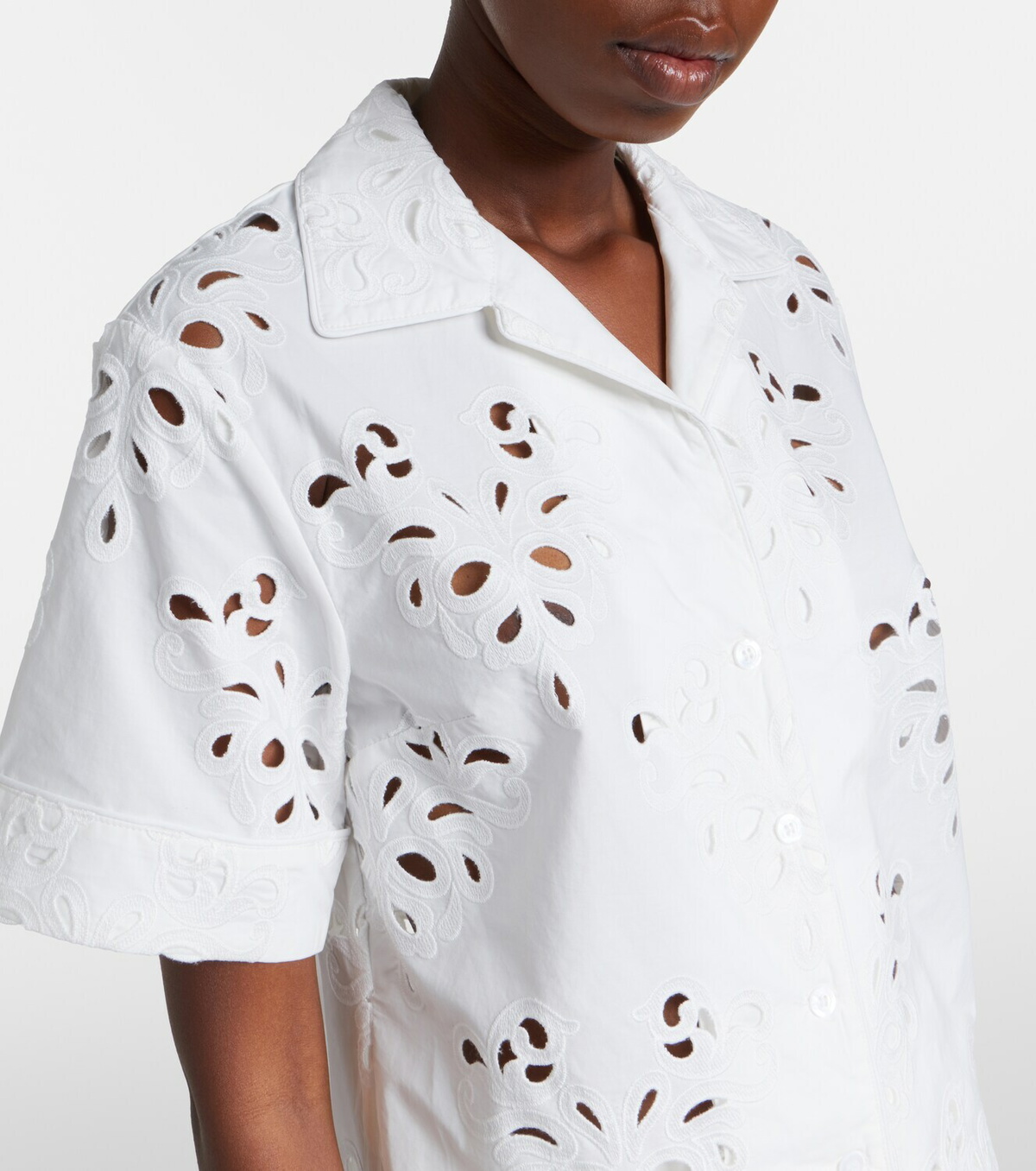 Rebecca Vallance Artesan broderie anglaise cotton-blend shirt