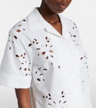 Rebecca Vallance Artesan broderie anglaise cotton-blend shirt