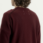 Maison Margiela Men's Lambswool Sweater in Burgundy/Brown
