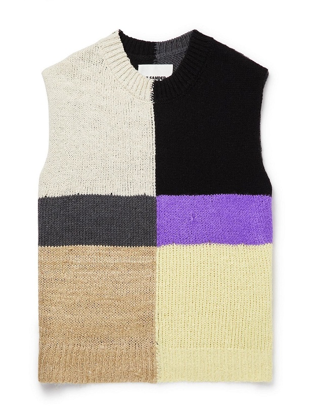 Photo: Jil Sander - Colour-Block Intarsia-Knit Sweater Vest - Multi