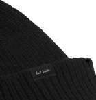 Paul Smith - Ribbed Cashmere and Wool-Blend Beanie - Black