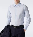 Zegna Cotton-blend poplin shirt