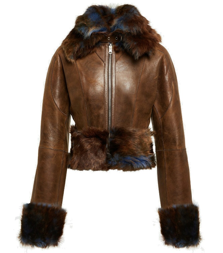 Photo: KNWLS - Neo Joan cropped shearling-trimmed jacket