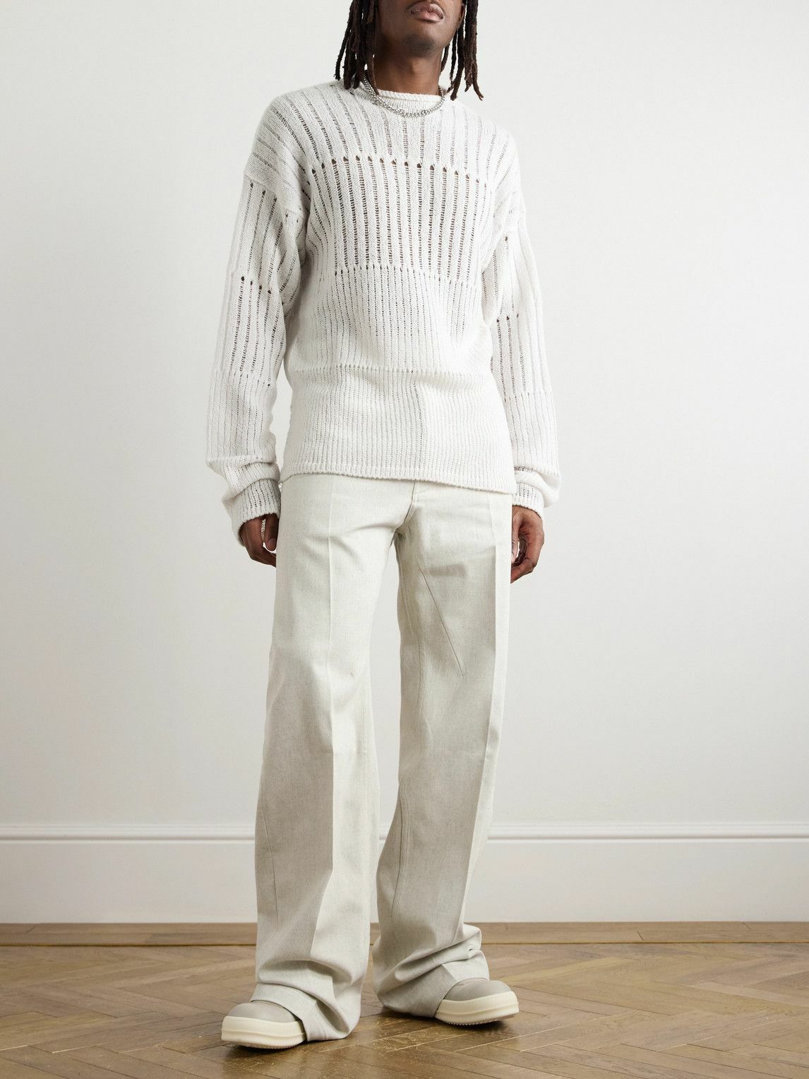 Rick Owens - Oversized Open-Knit Virgin Wool-Blend Sweater