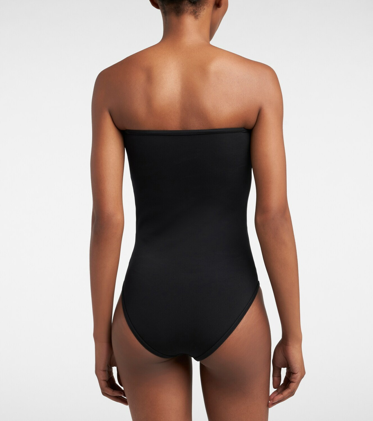 knotted bandeau one piece swimsuit