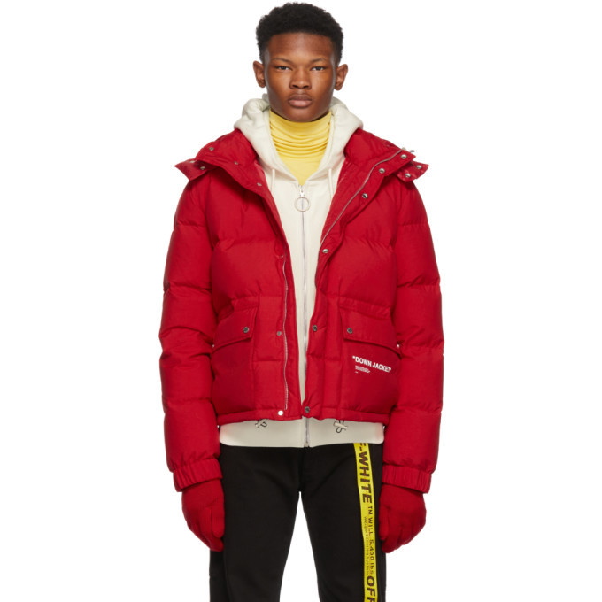 Off-White Red Quote Jacket Off-White