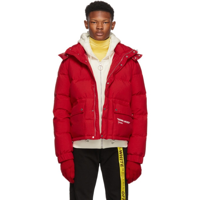 Photo: Off-White Red Quote Down Jacket