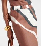 Faithfull Dalicenca striped linen maxi skirt