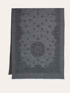 Ferragamo Mens Arabesque print stole in Grey