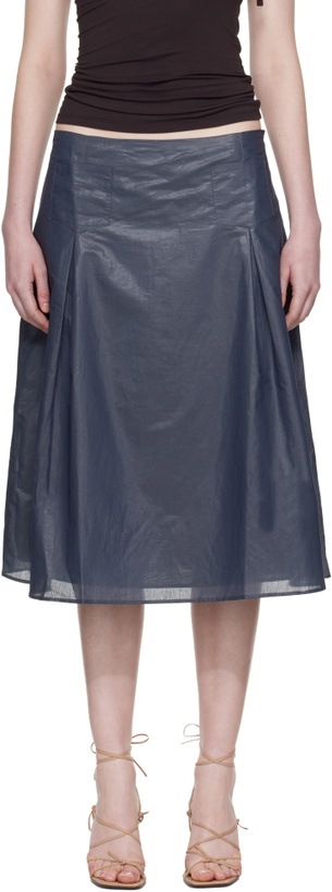 Photo: Paloma Wool Navy Dimi Midi Skirt