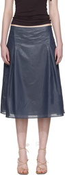 Paloma Wool Navy Dimi Midi Skirt