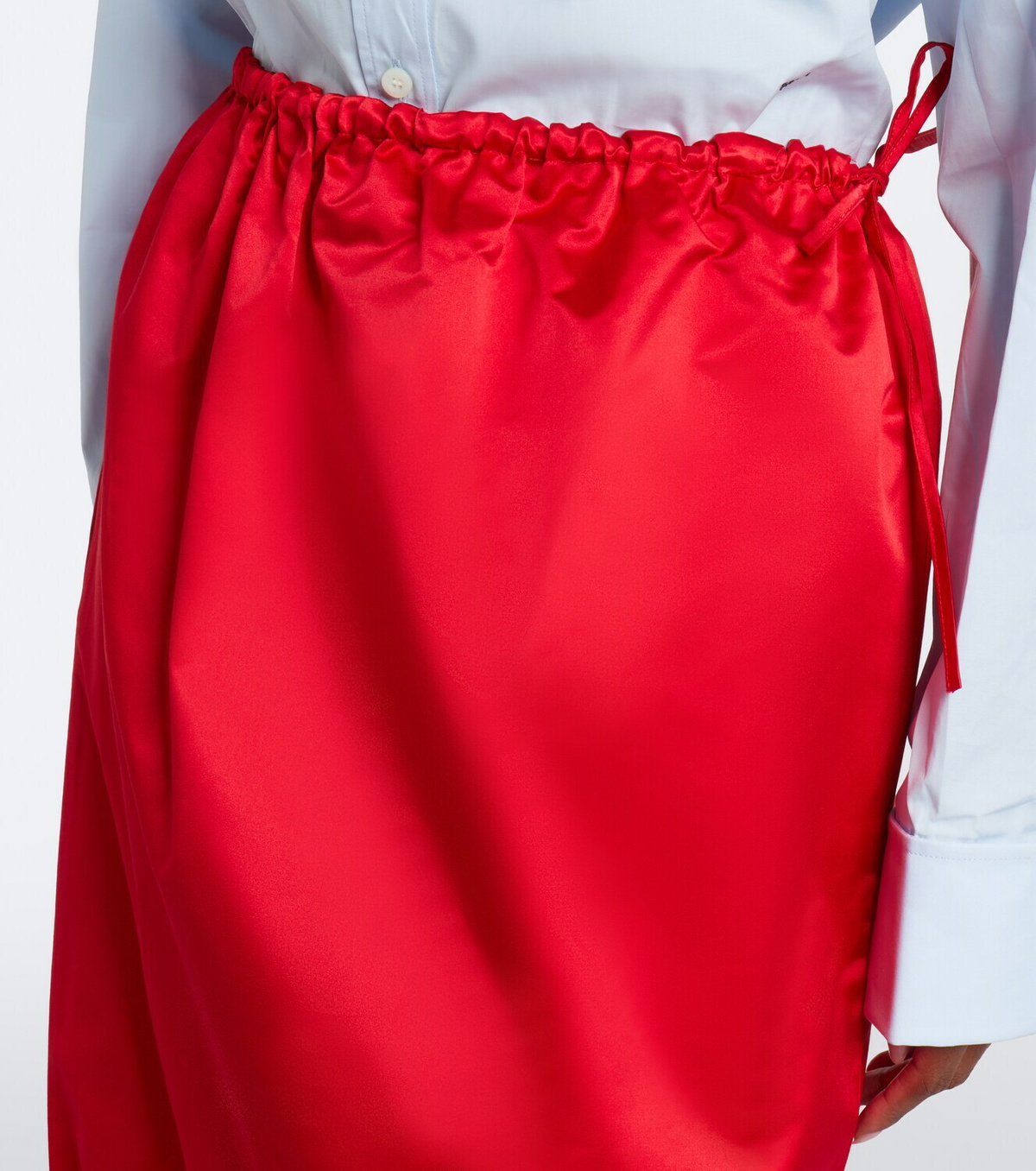 Prada Silk satin midi skirt