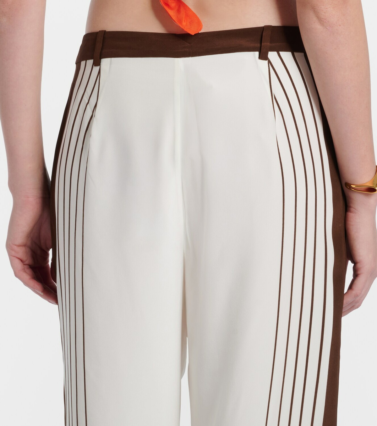 SIR Destino striped silk wide-leg pants