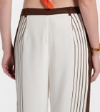 SIR Destino striped silk wide-leg pants