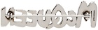 Alexander McQueen Silver Graffiti Logo Tie Bar