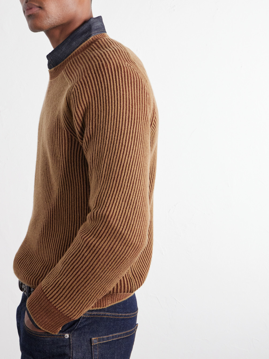 SEASE - Dinghy Ribbed Cashmere Sweater - Brown