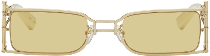Photo: Feng Chen Wang SSENSE Exclusive Gold Bamboo Sunglasses
