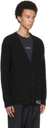 Valentino Black Knit Logo Cardigan