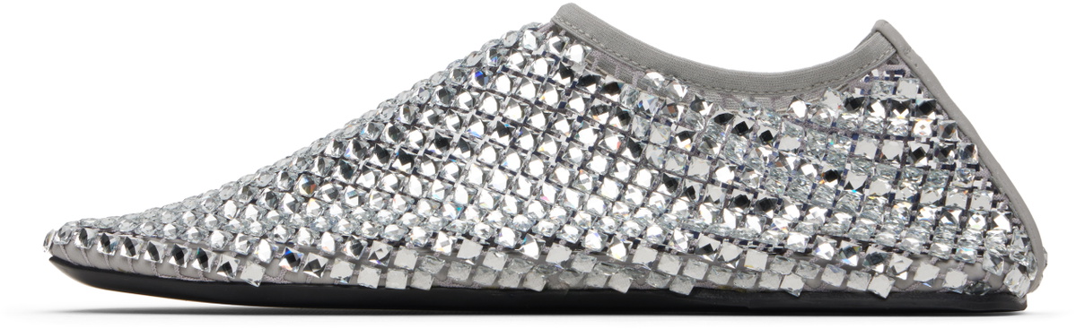Christopher Esber Silver Minette Bezeled Flats