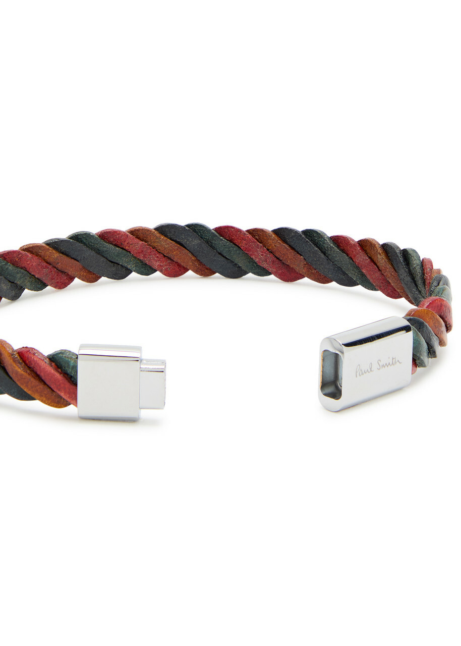 Paul Smith Braided Leather Bracelet - Multicoloured - One Size