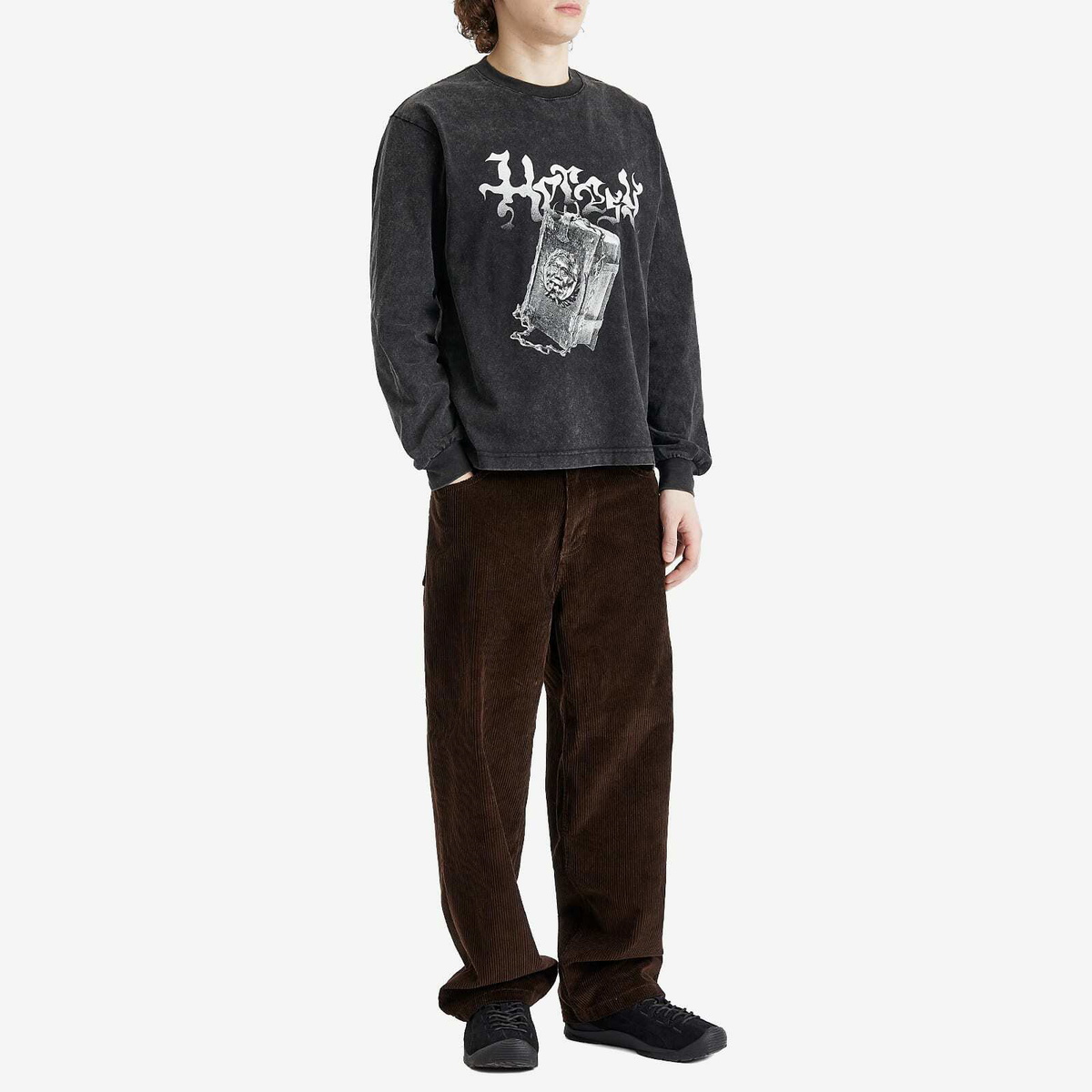 Heresy Men's Tome Longsleeve T-Shirt in Ash