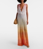 Missoni Open-knit lamé jumpsuit