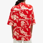 Marine Serre Women's Jersey Jacquard Towels Bowling Shirt in Red