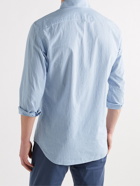 Canali - Striped Cotton and Linen-Blend Shirt - Blue