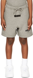 Essentials Kids Gray Fleece Logo Shorts