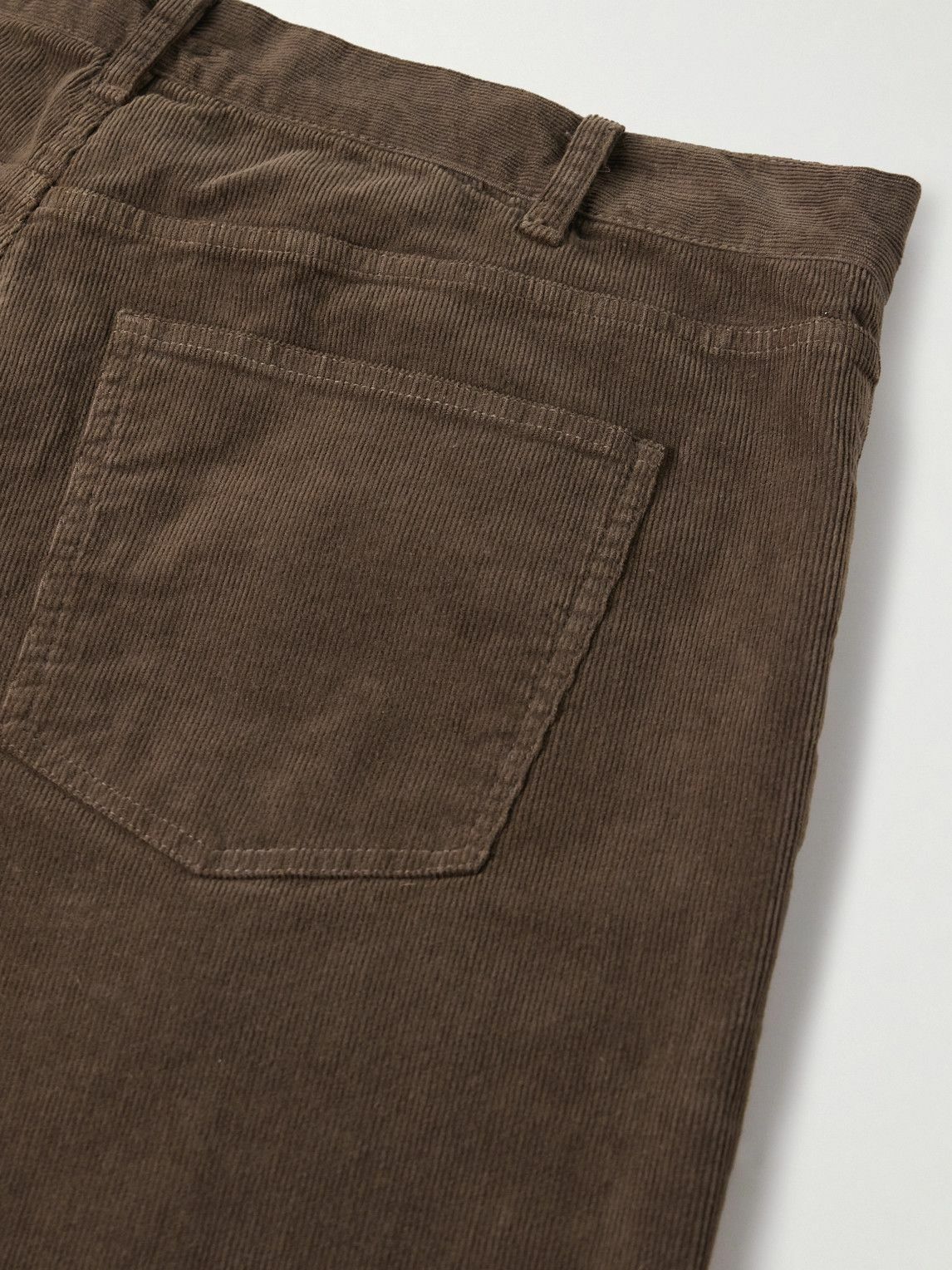 Nili Lotan - Billie Straight-Leg Cotton-Corduroy Trousers - Brown