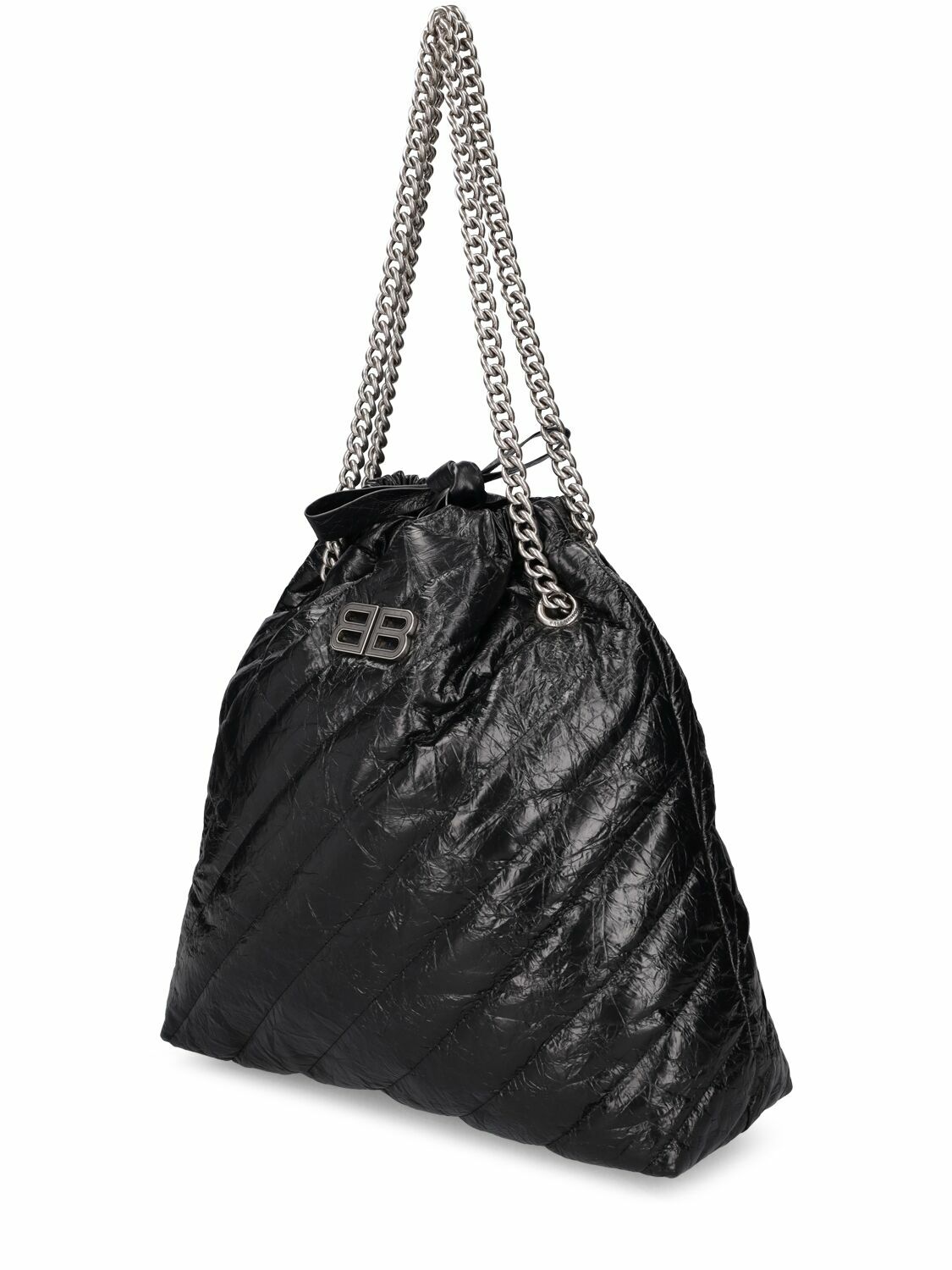 トートバッグ BALENCIAGA CRUSH MEDIA BLACK LEATHER TOTE BAG Balenciaga Crush Media Black Leather Tote Bag | Balardi