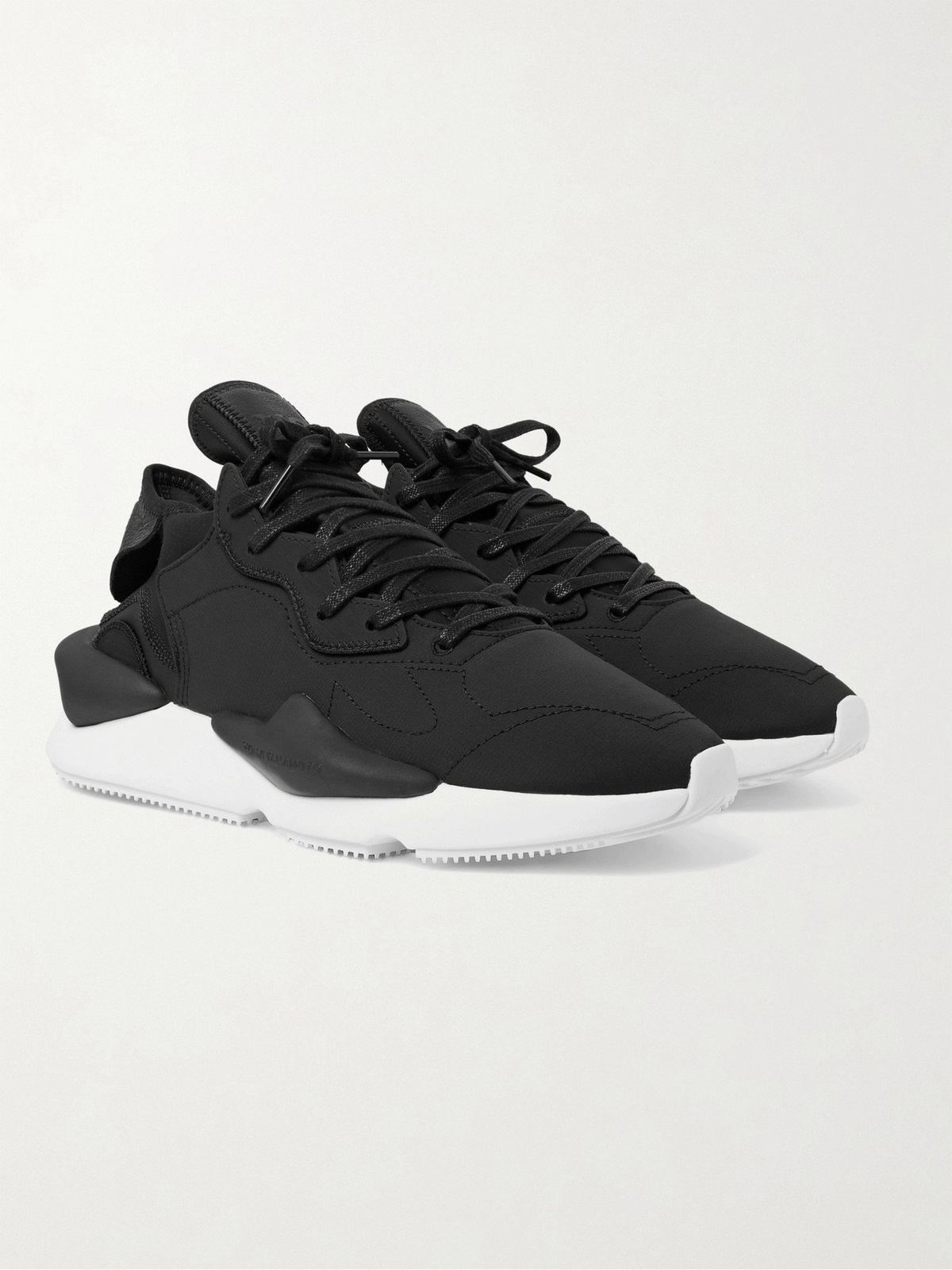 Y-3 Kaiwa Leather-Trimmed Nylon-Ripstop and Neoprene Sneakers