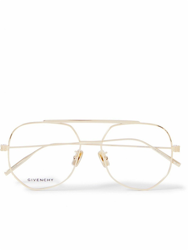 Photo: Givenchy - GV Speed Aviator-Style Gold-Tone Optical Glasses