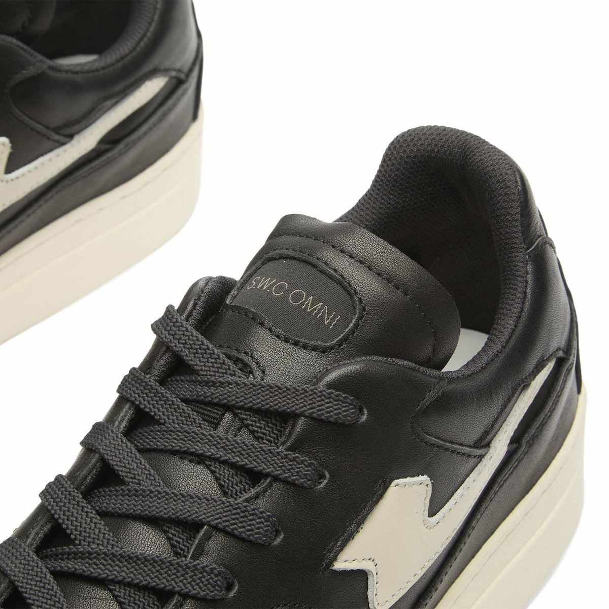 Stepney Workers Club Men's OMNI Pearl S-Strike Leather in Black Cream