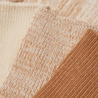 RoToTo Organic Daily Ribbed Crew Sock - 3 Pack in Ecru/Brown