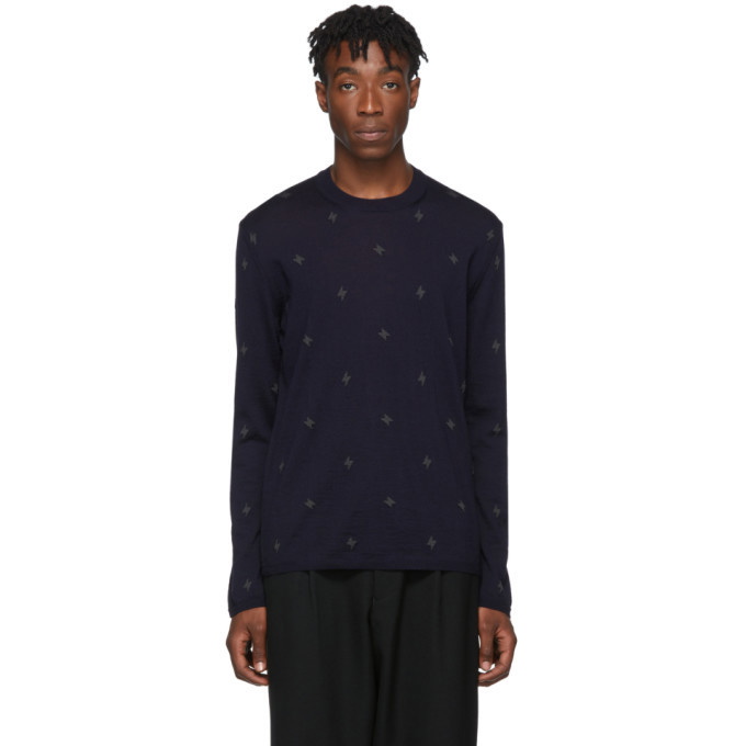 Photo: Comme des Garcons Homme Deux Black Worsted Wool Sweater